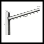 support-pour-mat-ou-mur-candelabre-eclairage-public-galva