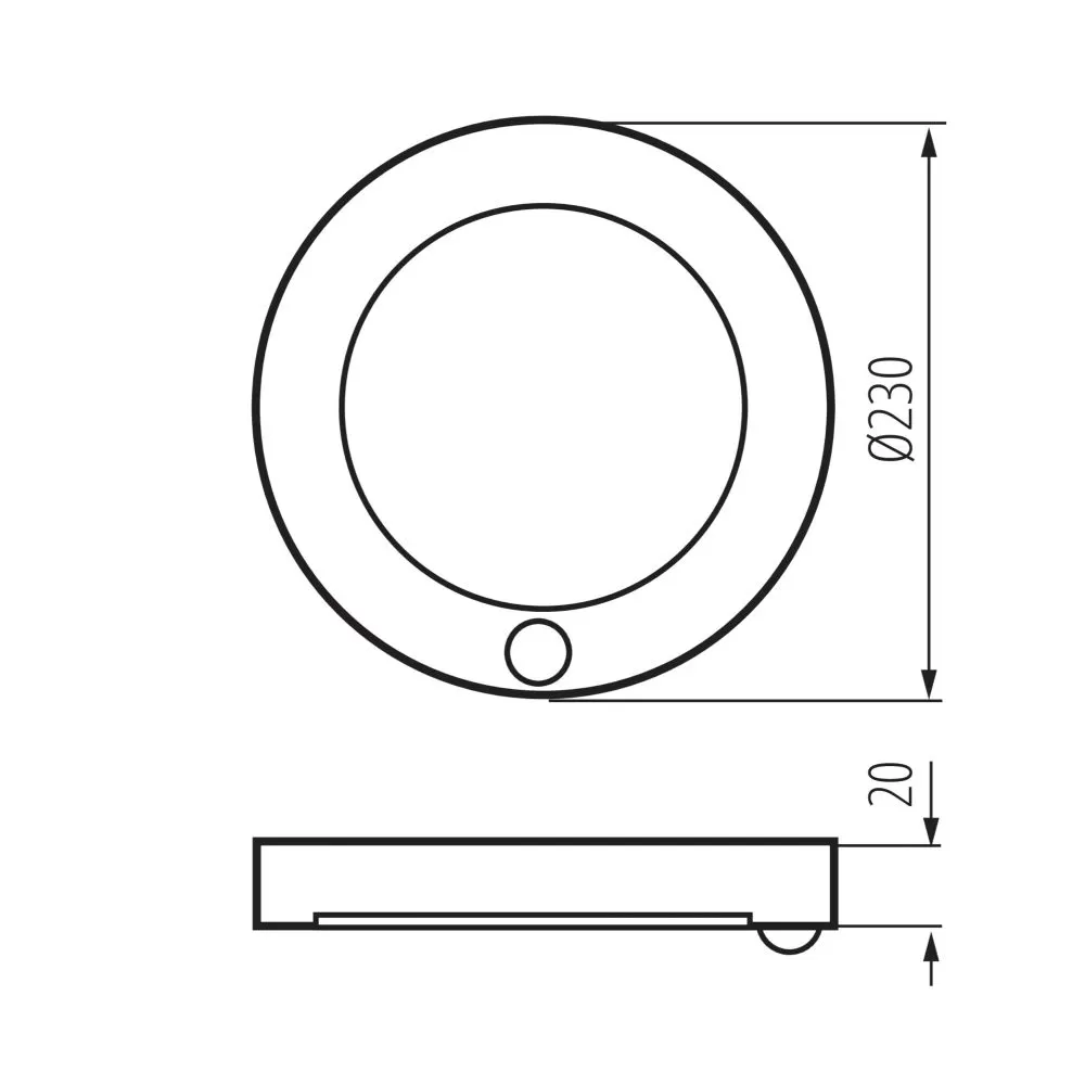 Plafonnier encastrable ajustable détecteur de mouvement ERGA PIR 17W CCT-W