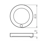 Plafonnier encastrable ajustable détecteur de mouvement ERGA PIR 17W CCT-W