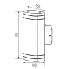 applique-exterieure-noire-ip54-double-gu10