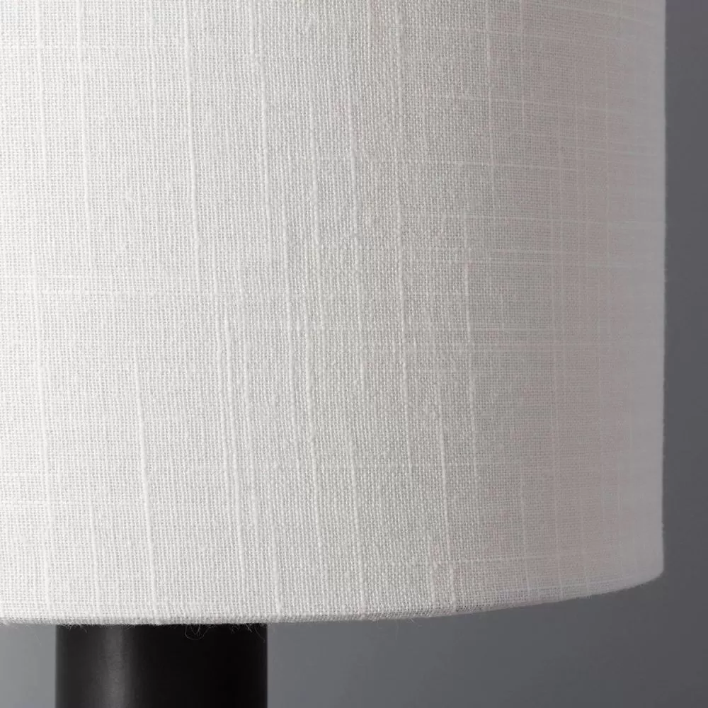 lampe-de-table-pied-socle-porcelaine-noire-culot-e27-abat-jour-blanc