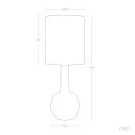 lampe-de-table-pied-socle-porcelaine-noire-culot-e27-abat-jour-blanc