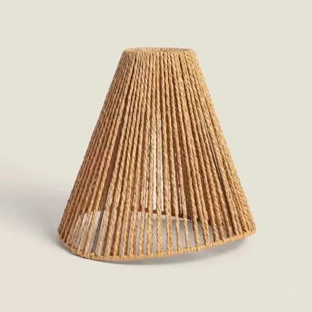abat-jour-suspension-papier-tresse-forme-conique-et-chapeaux-