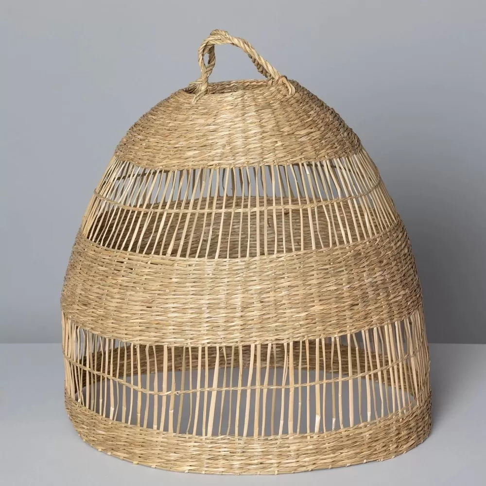 abat-jour-suspension-cloche-fibres-diametre-36cm
