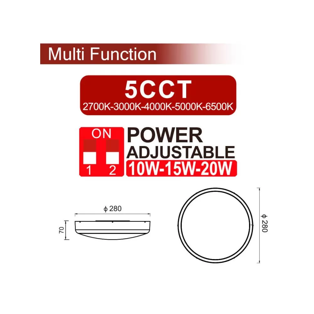 plafonnier-led-detecteur-hf-ip44-3-puissances-et-5-teintes-ajustable-