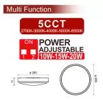 plafonnier-led-detecteur-hf-ip44-3-puissances-et-5-teintes-ajustable-