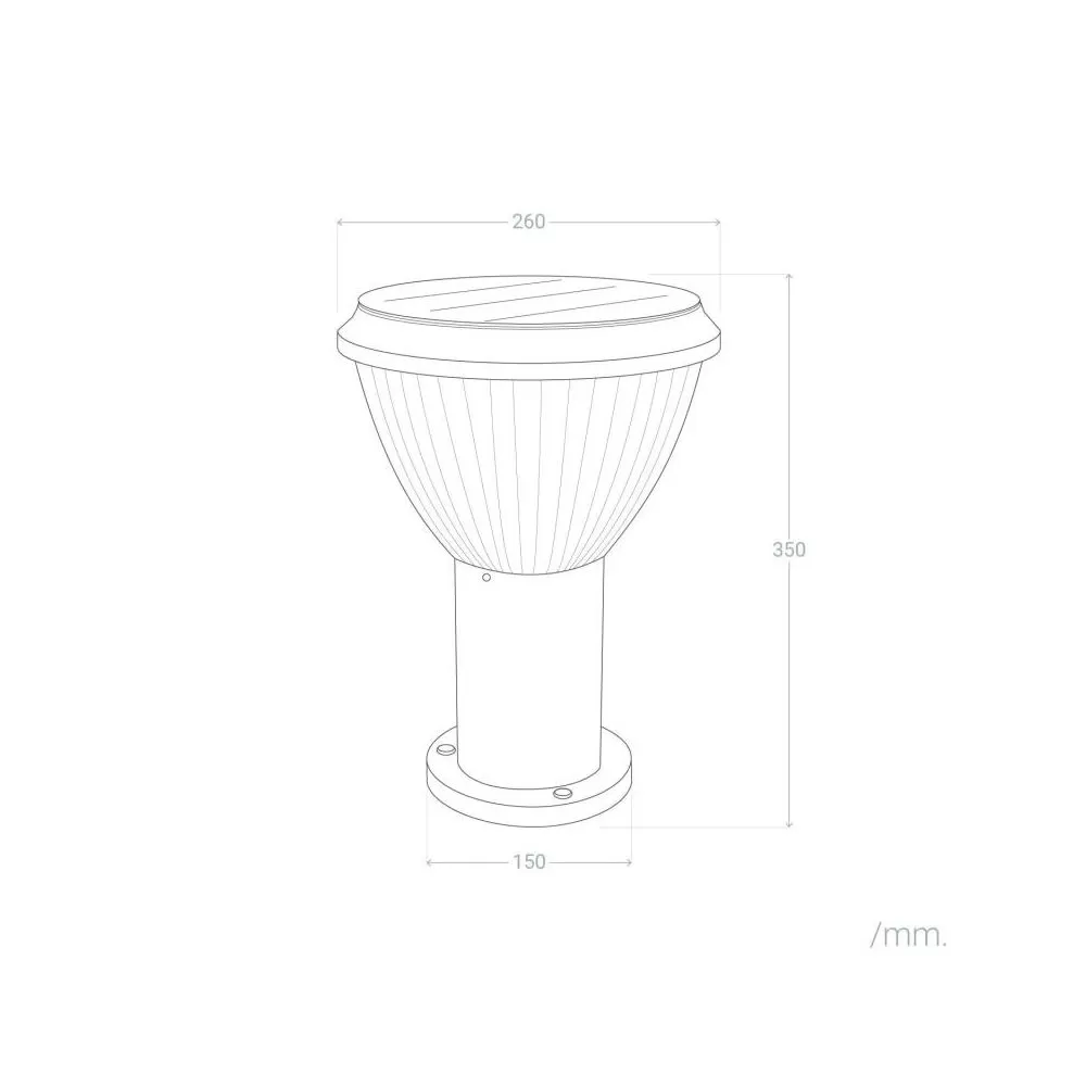 borne-led-balise-noire-35cm-ip65-culot-e27