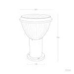 borne-led-balise-noire-35cm-ip65-culot-e27