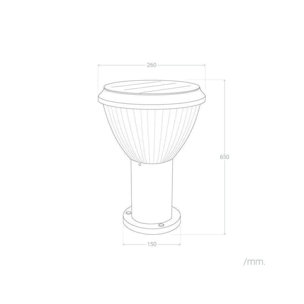 borne-led-balise-noire-35cm-ip65-culot-e27