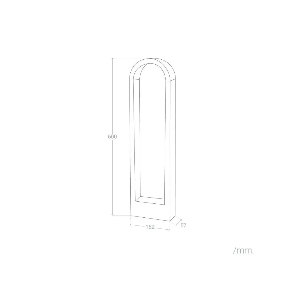borne-led-balise-noire-60cm-arches-ip65-600lm-3000k