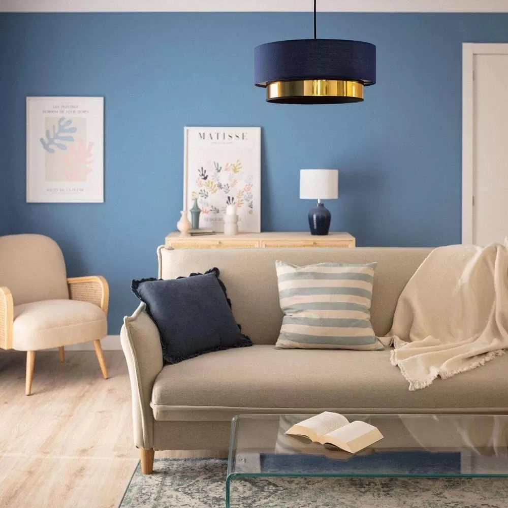 suspension-abat-jour-tissu-culot-e27-bleu-et-dore