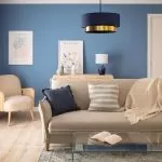 suspension-abat-jour-tissu-culot-e27-bleu-et-dore
