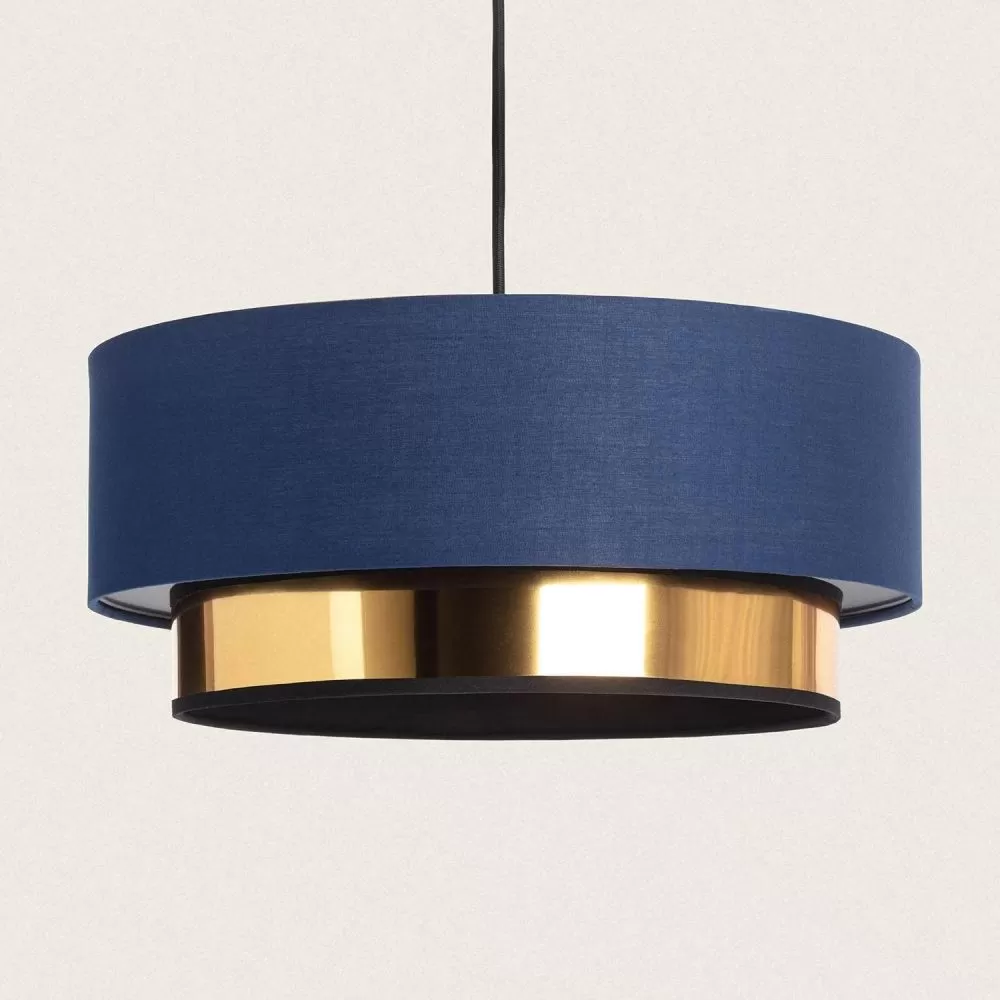 suspension-abat-jour-tissu-culot-e27-bleu-et-dore