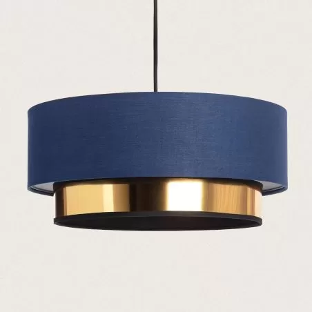 suspension-abat-jour-tissu-culot-e27-bleu-et-dore