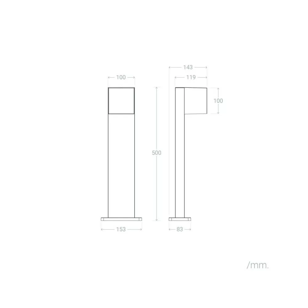borne-exterieure-led-8w-noire-600-lumens-ip54