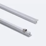 Profilé Aluminium ruban encastrable de sol avec diffuseur Continu pour Ruban LED