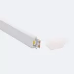Profilé Aluminium ruban encastrable de sol avec diffuseur Continu pour Ruban LED