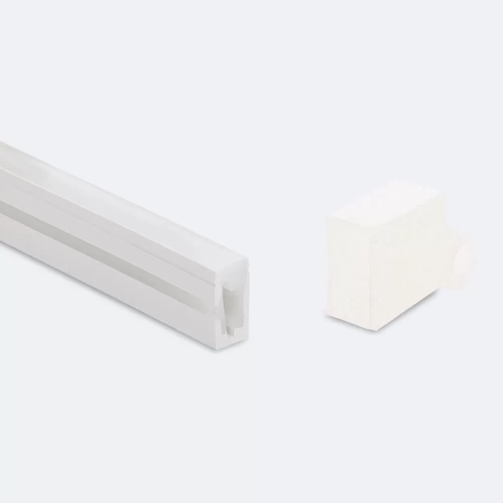 Profilé Aluminium ruban encastrable de sol avec diffuseur Continu pour Ruban LED