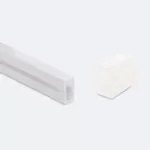Profilé Aluminium ruban encastrable de sol avec diffuseur Continu pour Ruban LED