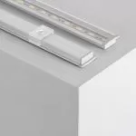 Profilé Aluminium ruban encastrable de sol avec diffuseur Continu pour Ruban LED