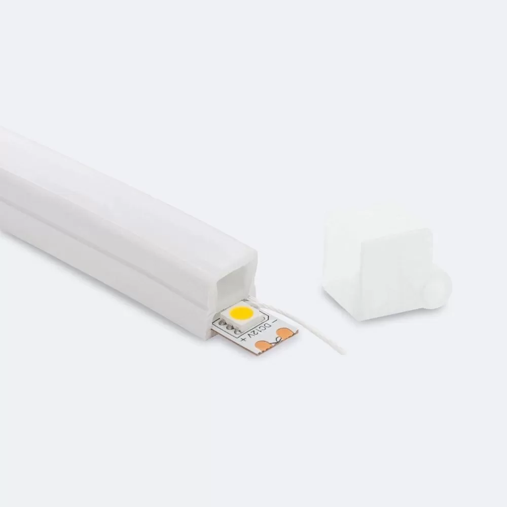 Profilé Aluminium ruban encastrable de sol avec diffuseur Continu pour Ruban LED