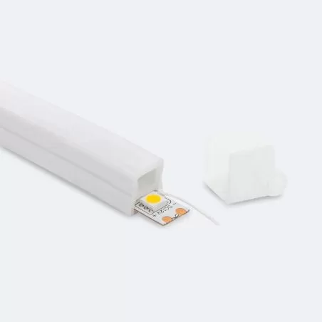 Profilé Aluminium ruban encastrable de sol avec diffuseur Continu pour Ruban LED