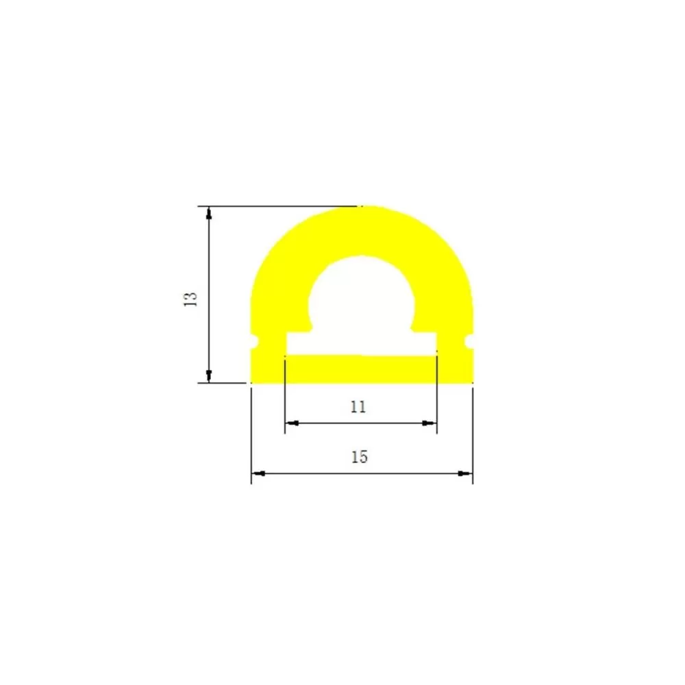 Profilé Aluminium ruban encastrable de sol avec diffuseur Continu pour Ruban LED