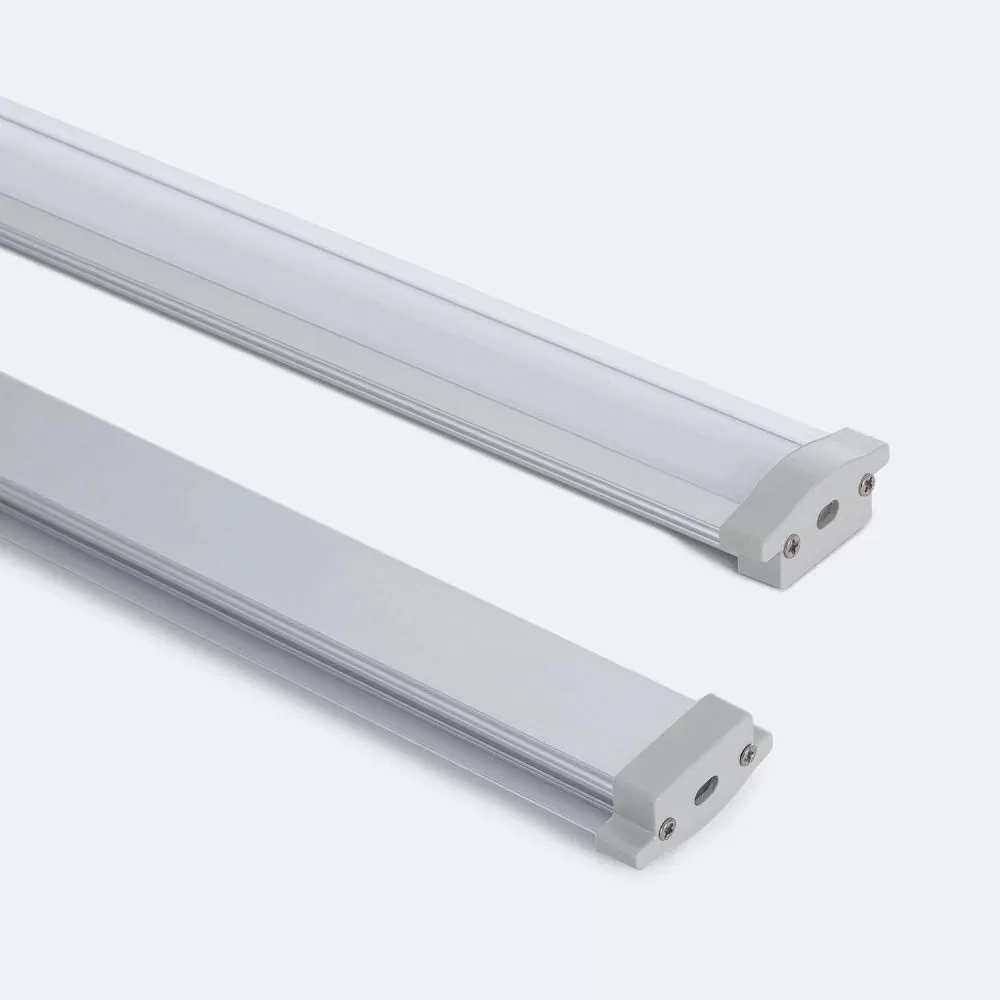 Profilé Aluminium ruban encastrable de sol avec diffuseur Continu pour Ruban LED