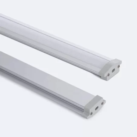 Profilé Aluminium ruban encastrable de sol avec diffuseur Continu pour Ruban LED