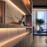 Profilé Aluminium ruban encastrable de sol avec diffuseur Continu pour Ruban LED