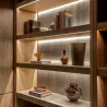 Profilé Aluminium ruban encastrable de sol avec diffuseur Continu pour Ruban LED