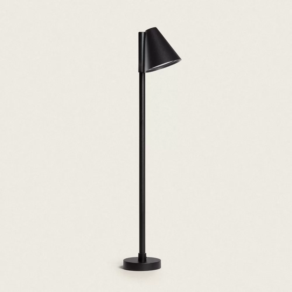 borne-tige-noire-60cm-led-6w-exterieur-rocaille-jardin