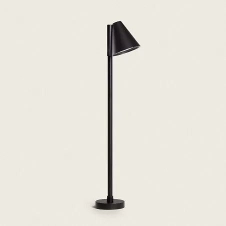 borne-tige-noire-60cm-led-6w-exterieur-rocaille-jardin