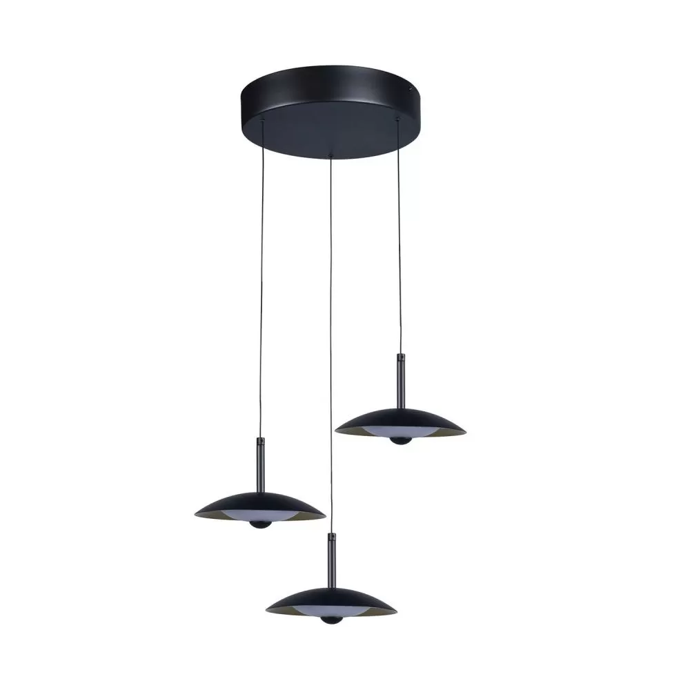 suspension-led-24w-cct-triple-disques-noir-30cm-