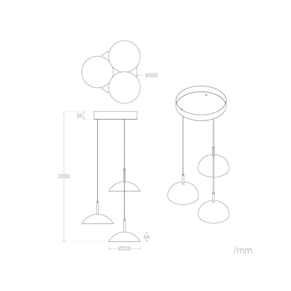 suspension-led-24w-cct-triple-disques-noir-30cm-