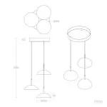 suspension-led-24w-cct-triple-disques-noir-30cm-