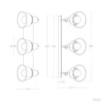 applique-plafonnier-triple-pateres-orientable-salle-de-bain-ip44
