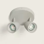 applique-plafonnier-gris-spot-orientable-2x-gu10