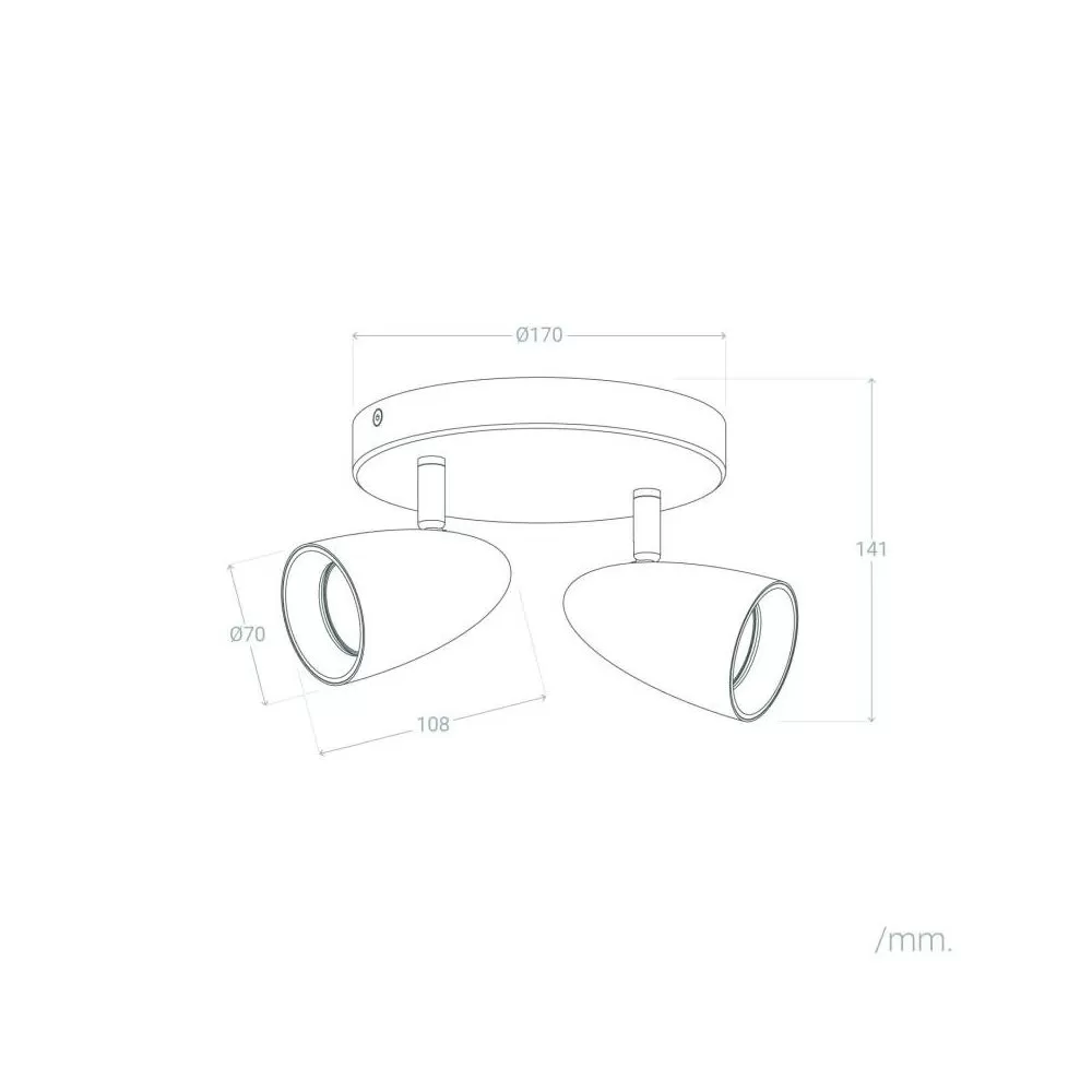 applique-plafonnier-gris-spot-orientable-2x-gu10