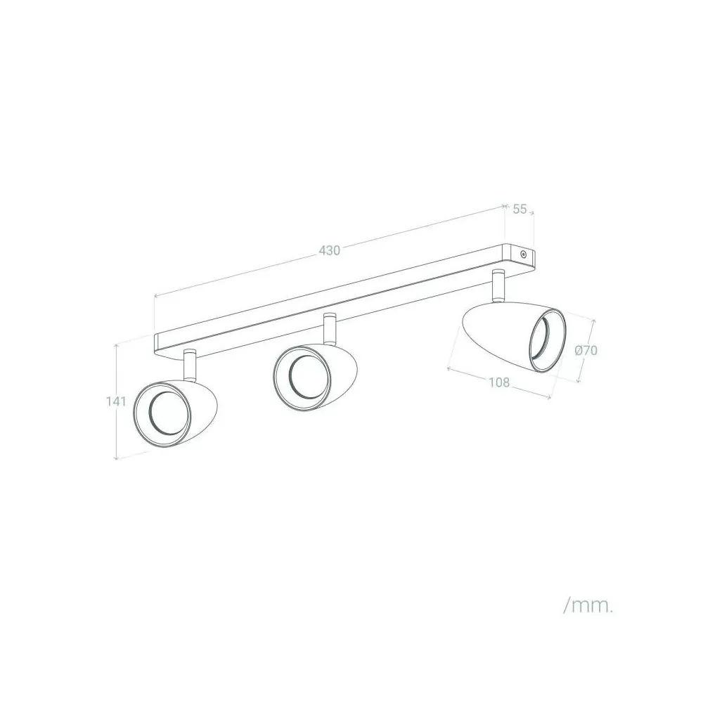 applique-plafonnier-gris-spot-orientable-3x-gu10