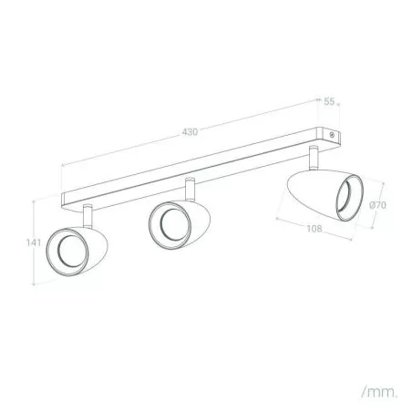 applique-plafonnier-gris-spot-orientable-3x-gu10