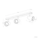 applique-plafonnier-gris-spot-orientable-3x-gu10