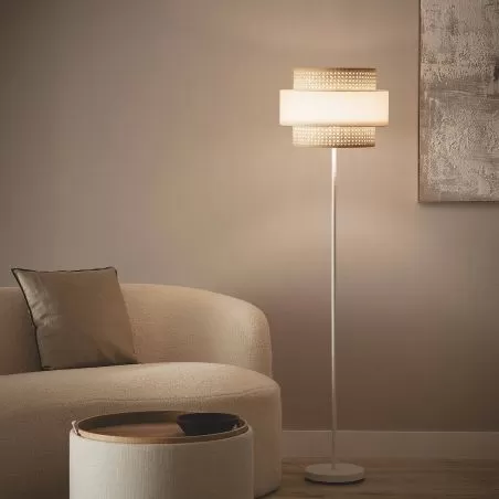 lampadaire-sur-pied-abat-jour-rotin-culot-e27-pied-blanc