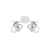 applique éclairage mural ou de plafond spot patere orientable noir et chrome-culot gu10