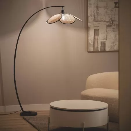 lampadaire-arc-metal-abat-jour-rotin-culot-1xe27
