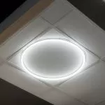 Plafonnier dalle ronde led 40w-3500lm-4000k-avar bureau acceuil