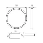 Plafonnier dalle ronde led 40w-3500lm-4000k-avar bureau acceuil