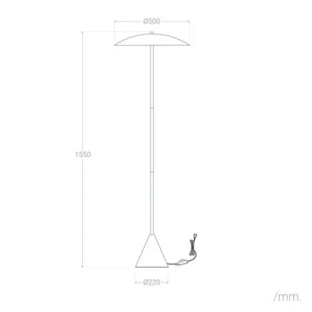 lampadaire-pied-155cm-metal-coupelle-50cm-2xculot-e14