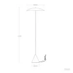 lampadaire-pied-155cm-metal-coupelle-50cm-2xculot-e14