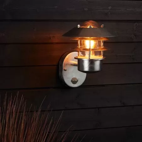 applique-ip44-lanterne-metal-galvanise-detecteur-de-mouvement